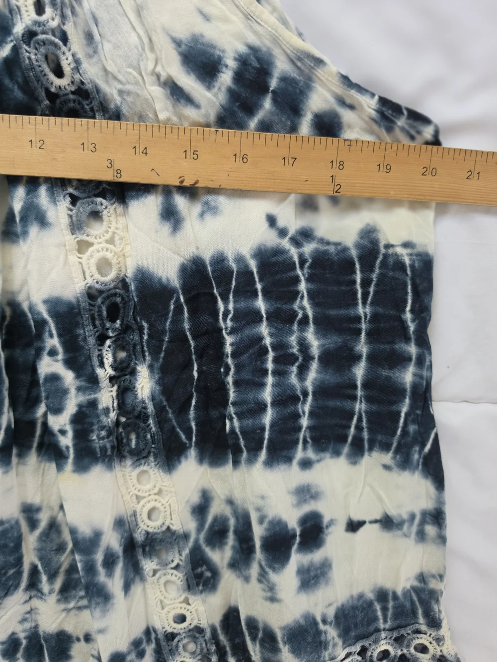 Raviya Navy & White Tie-Die Cover Up Dress - Picture 5 of 10